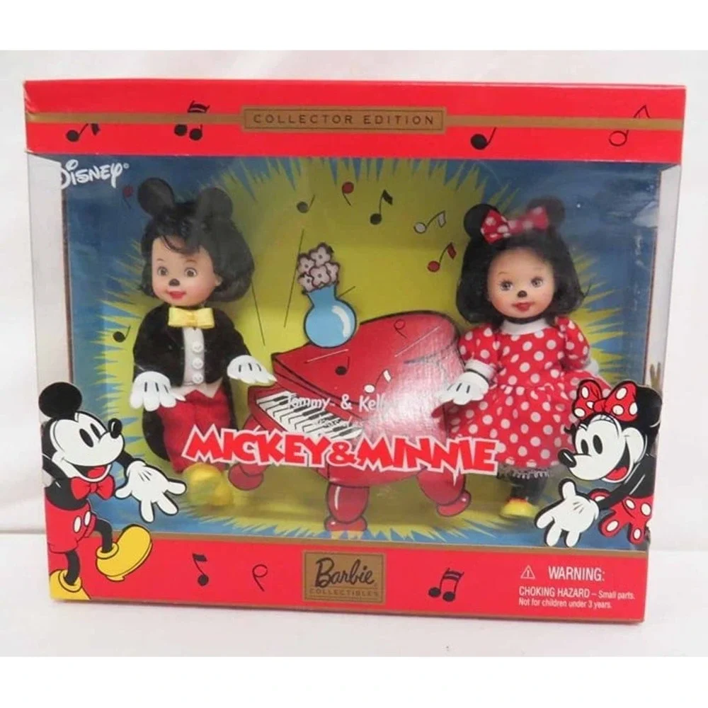 Barbie DISNEY Kelly & Tommy Mickey &‎ Minnie Mouse NRFB 2002